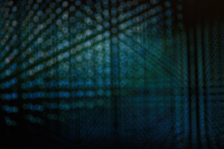 Bokeh lights. Beautiful Christmas blue green defocused lights backgroundの写真素材