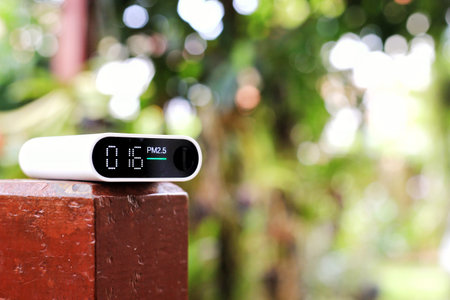 good outdoor air quality. trees and plants help purified air and reduced particulate matter 2.5...