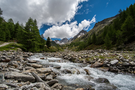 Torrent with stonesの写真素材