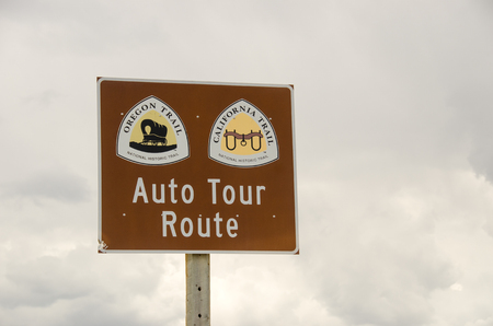 Auto tour route for two National Historic Trails - the Oregon Trail and the California Trailの写真素材