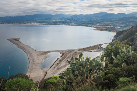 Reserve of the Lakes of Marinello, Tindari, Sicily, Italyの写真素材