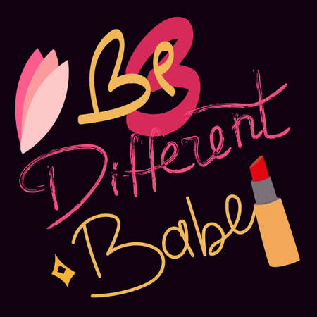 Illustration of lettering motivating to be differentのイラスト素材