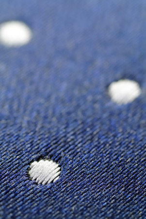 Macro shot of a fabric with spotty designの写真素材