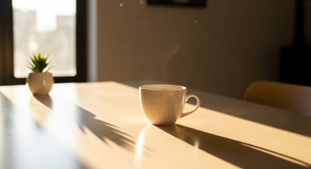 Modern Office Workspace Interior Background.