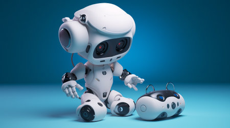 Cute baby robot doing fun with his power, Artificial intelligence, Ai power, Ai technologyの素材