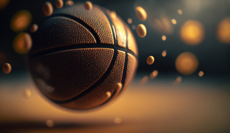 Close-up of a Basketballの素材