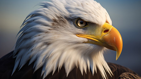 close up of a falconry hawk, bald eagleの素材
