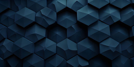 Hexagonal Blue technology backgroundの素材