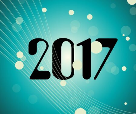 new years card with a turquoise backgroudのイラスト素材