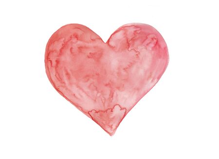Watercolor heart art symbolise loveの写真素材