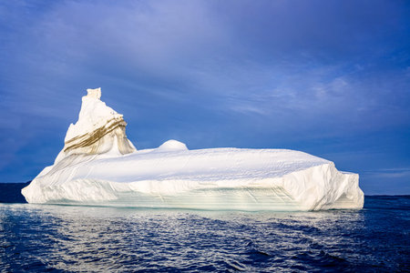 Greenland Ilulissat glaciers at fjord Disco Bay West Greenland