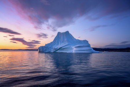 Greenland Ilulissat glaciers at ocean