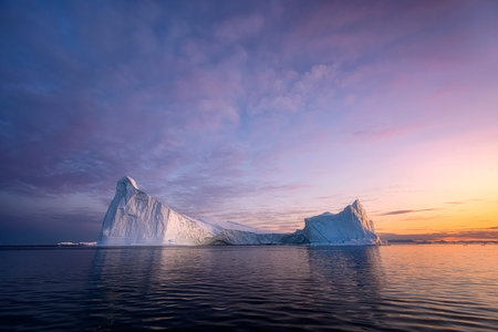 Greenland Ilulissat glaciers at ocean