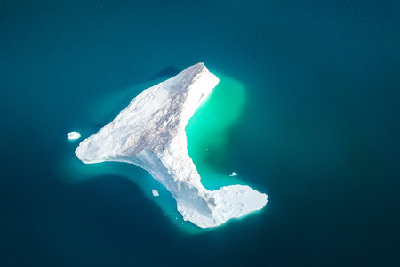 Greenland Ilulissat glaciers at ocean