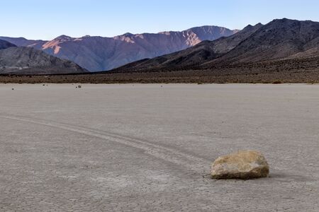 Racetrack Playa Death Valley, Wandering stonesの写真素材