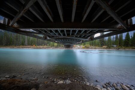Beautifull sunset under Castle Mountainの写真素材