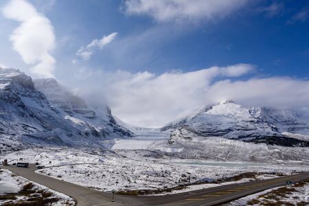 Autumn winter mountains Alberta Kanada travel destinationの写真素材