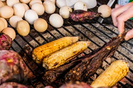 typical Vietnamese food and regional healthy dishes with fresh eggsの写真素材