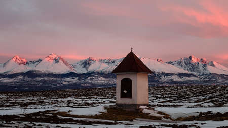 beautiful landscape with valleys, lakes and rivers in High Tatrasの写真素材
