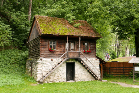 Royal Park with old original buildingsの写真素材