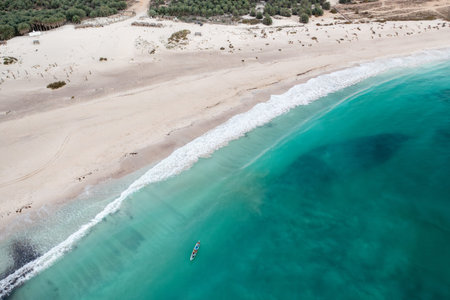 Aomak beach at sunrise on the Yemeni island of Socotra