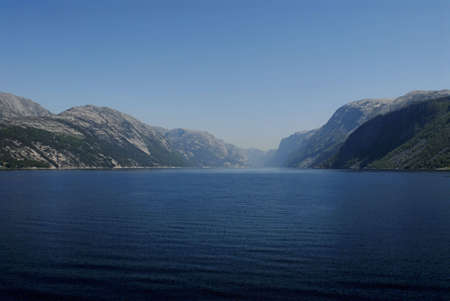 Picture of Lysefjord - fjord near Stavanger in Norway.の写真素材