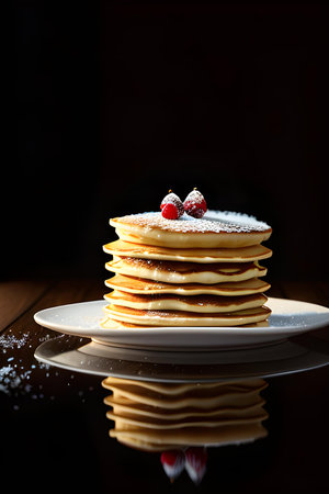 Illustration of delicious chocolate cake, sweets, dessert, patisserie concept. AI generated imageの素材