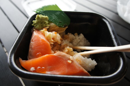 Salmon riceの写真素材