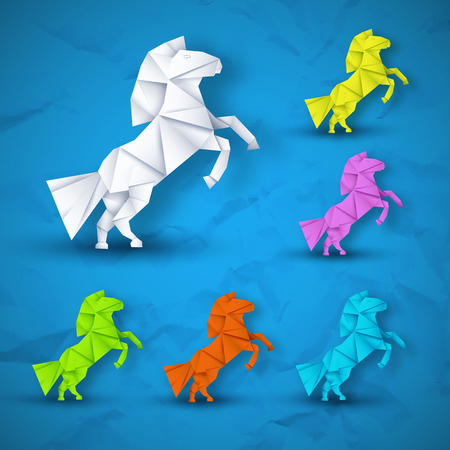 New year Horse background concept. vector illustration tamplate for your designのイラスト素材