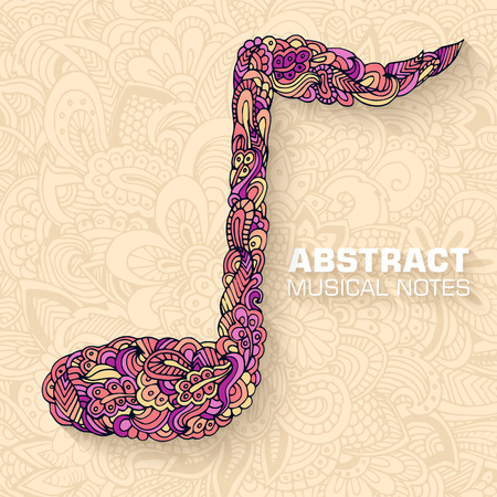 Abstract musical notes on a background. Vector illustration concept designのイラスト素材