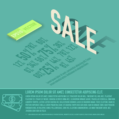 sale card business vector background concept. illustration designのイラスト素材
