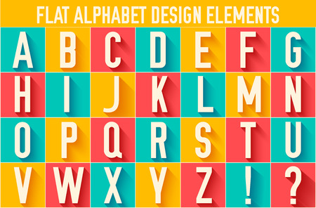flat colorful letter of the alphabet vector illustration designのイラスト素材