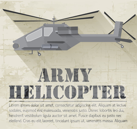 grunge military helicopter icon background concept. Vector illusのイラスト素材