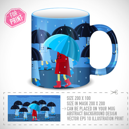 abstract art design for print on a cup. Vector illustration conceptのイラスト素材