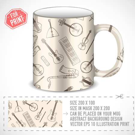 abstract art design for print on a cup. Vector illustration concのイラスト素材