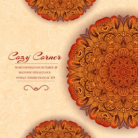 Hand drawn abstract background ornament illustration concept. Veのイラスト素材