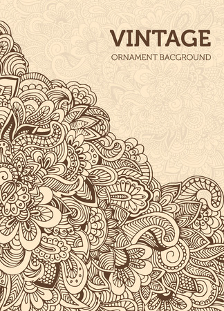 Hand drawn abstract background ornament illustration concept. Veのイラスト素材