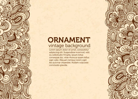 Hand drawn abstract background ornament illustration concept. Veのイラスト素材