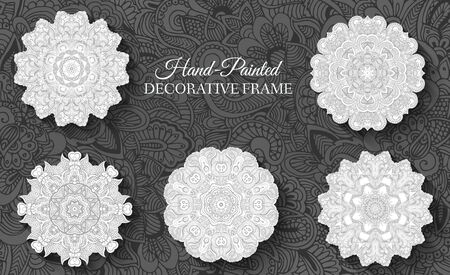Hand drawn abstract background ornament illustration concept. Veのイラスト素材