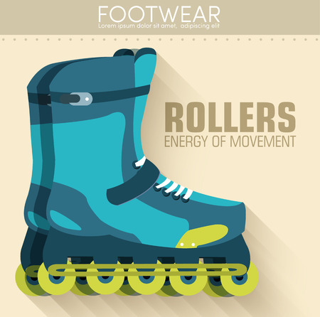 Flat sport rollers background concept. Vector illustration desigのイラスト素材