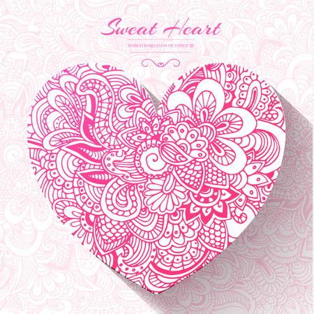 Hand drawn abstract background ornament illustration concept. Veのイラスト素材