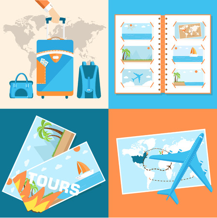 tour of the world seamless pattern concept. Tourism with fast trのイラスト素材