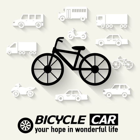 Flat bike background illustration concept. Tamplate for web andのイラスト素材