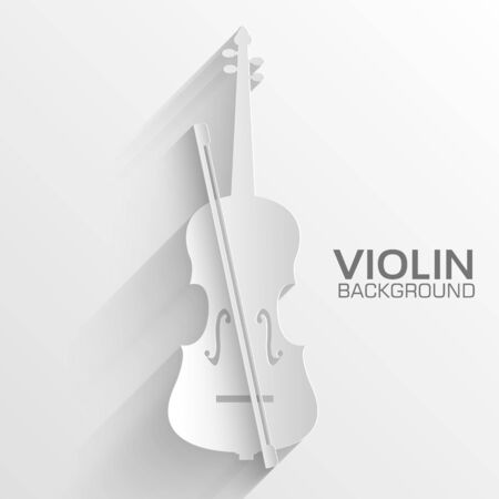 paper violin vector background concept. Illustration tamplate foのイラスト素材