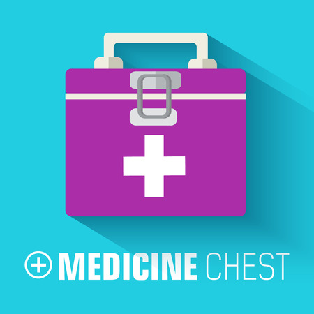 Medicine flat icons set concept. Vector illustrationのイラスト素材