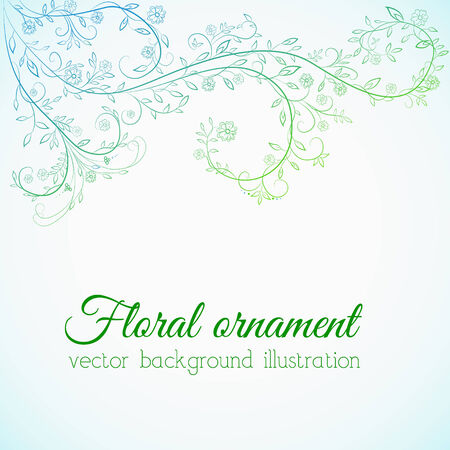 floral nature background concept. illustrationのイラスト素材