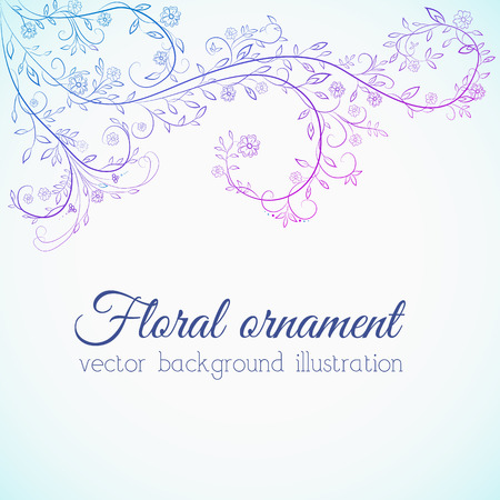 floral nature background concept. illustrationのイラスト素材