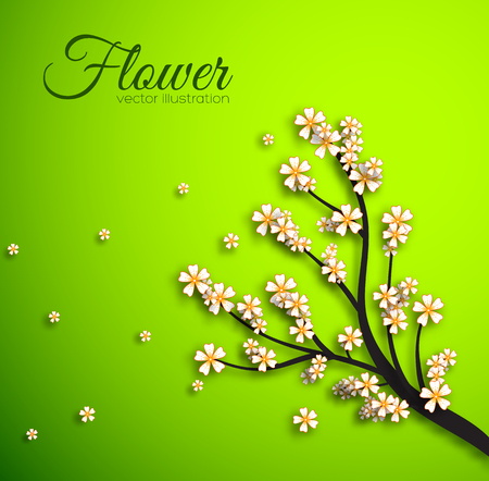 floral branch background concept. Vector illustrationのイラスト素材