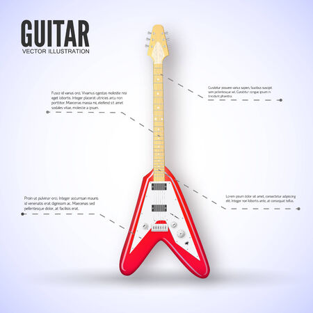 guitar background concept. Vector illustrationのイラスト素材