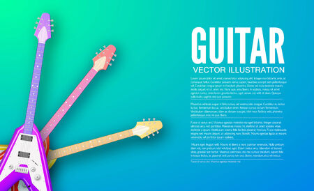 guitar background concept. Vector illustrationのイラスト素材